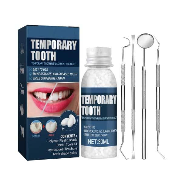 Provisorischer Zahnersatz, Zahnreparaturset Temporäre Prothese Instant Furniere Zahnersatz Thermal Klebend Perlen und…