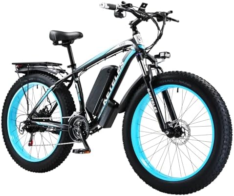 KAIJIELAISI Electric Bike for Adults, 1000W Motor 26 Inch Fat Tire Mountain Ebike, 28 MPH 13AH 48V Battery Bicycle 21 Speed Electric Dirt E Bikes for Men