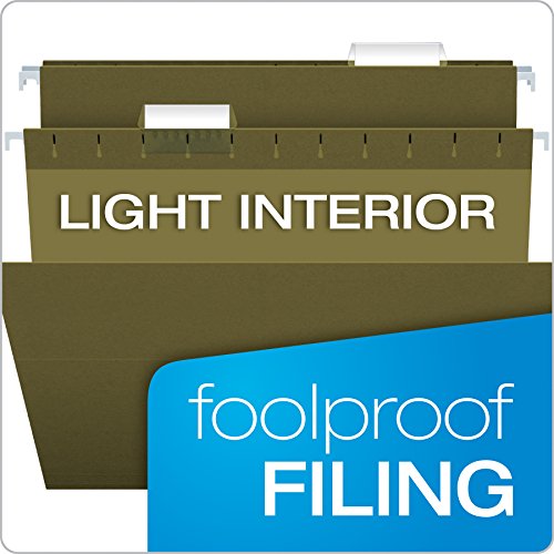 Pendaflex-Hanging-File-Folders-Letter-Size-Standard-Green-15-Cut-Adjustable-Tabs-25-Per-Box-81602-Standard-Green-15-Tabs