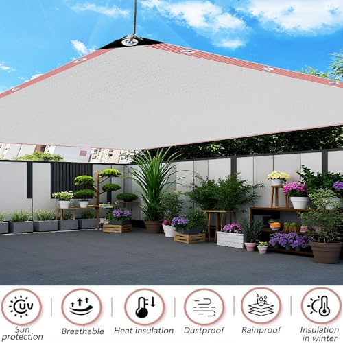 Voile d'ombrage extérieure en maille respirante pour jardin et balcon