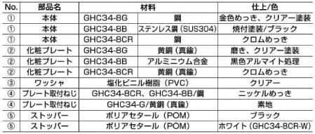Sugatsune Industries GHC34-8B Lamp Stamp with Catch, Glass Hinge, Type 8, for Cover Doors, Black