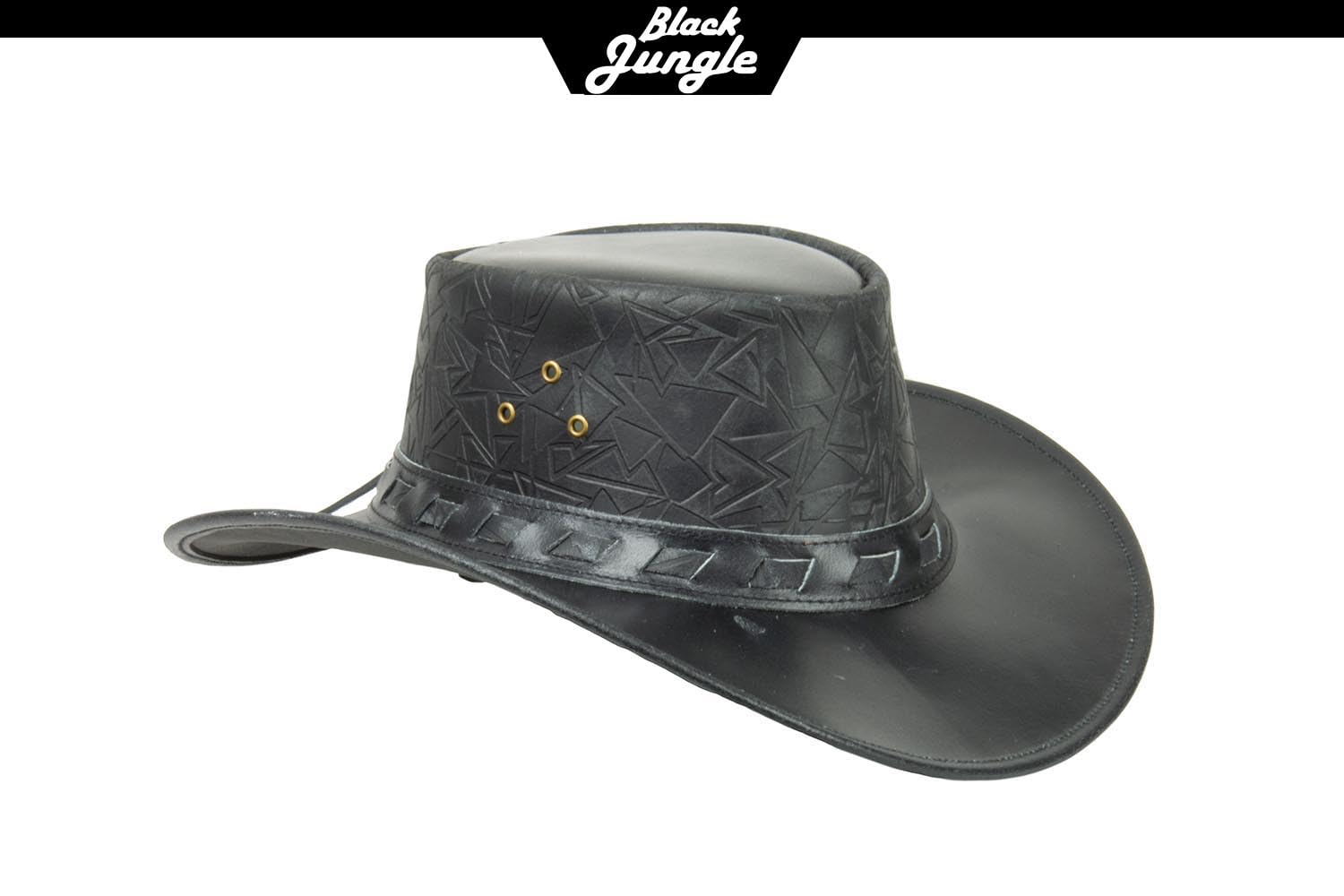 Black Jungle Altus Chapeau de cowboy en cuir style western australien