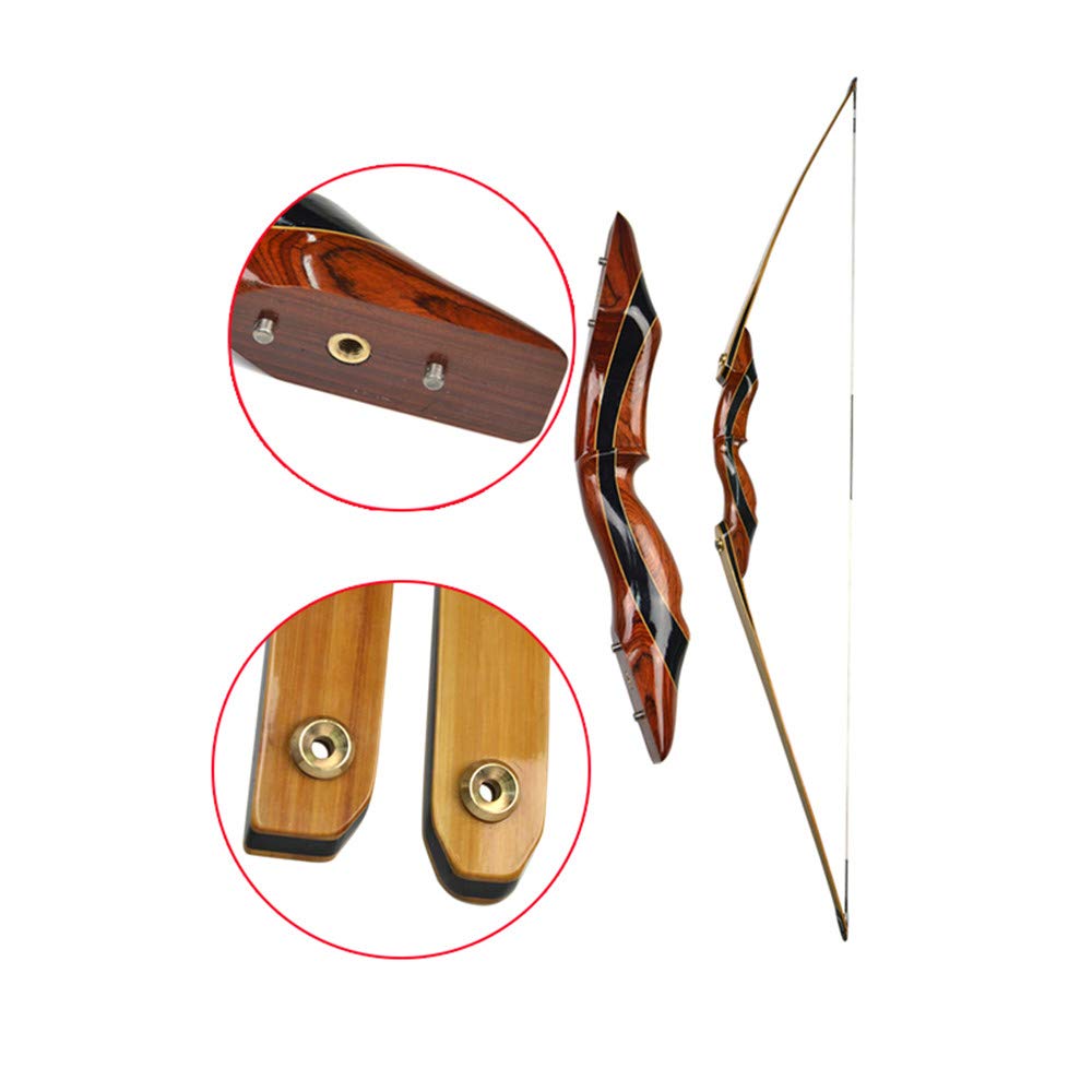 Amazon.co.jp: MILAEM25～55LBS アーチェリーロングボウ 木製