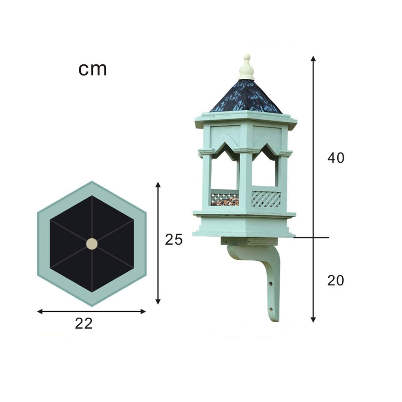 Colgante Casa gótica para pájaros, comedero para pájaros, Madera Maciza, Resistente a la Lluvia, casa para pájaros, decoración de Villa, casa de Familia Alimentación