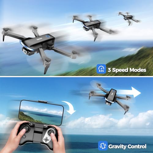 Drone with Camera 1080P HD FPV Foldable Drone for Adults and Beginners, RC Quadcopter with Gravity Control, One Key Take Off/Land, Optical Flow Positioning, 360° Flip, 3 Speed Mode, Waypoint Fly - Image 5