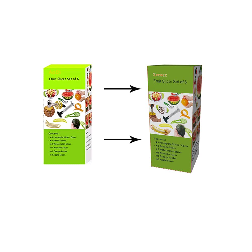 Image secondaire de Trancheuse de Fruits Multifonctions - Watermelon Slicer - Ananas Eplucheur - Coupe Avocat 3 en 1 Éplucheur Skinner - Orange-Eplu