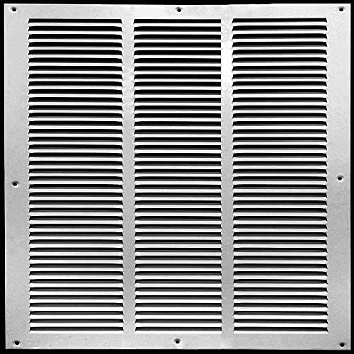 aluminum vents - Ventilation Grille 24” x 24” Return Air Grille HVAC Duct Vent Cover Louvered Vent Grille Aluminum Air Return Vent Cover for Sidewall Ceiling