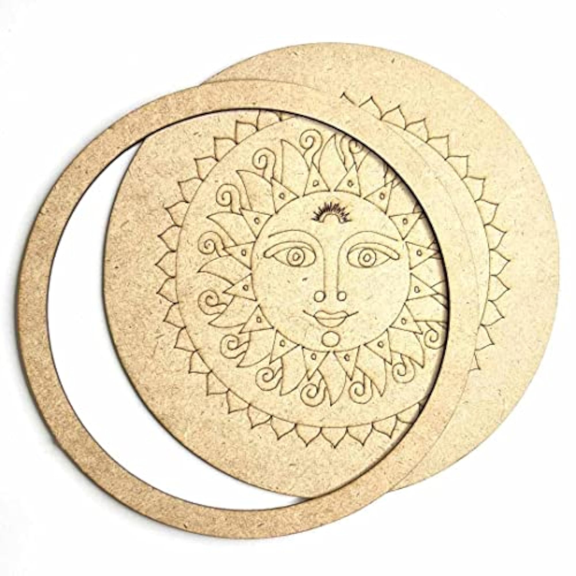 MDF Chandroli Engraved Design Wall Plate Set