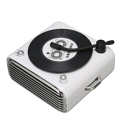 BROLEO Enceinte mignonne 1000 mAh avec volume fort style tourne-disque vinyle pour chambre à coucher (#1) - Les Beatles, Paul McCartney, John Lennon, RIngo Starr, George Harrison BROLEO Enceinte mignonne 1000 mAh avec volume fort style tourne-disque vinyle pour chambre à coucher (#1)