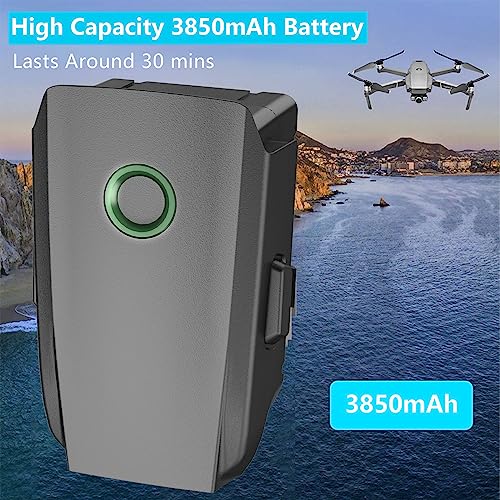 MVMOD Mavic 2 Pro, batteria intelligente da 3850 mAh, 15,4 V, per DJI Mavic 2 Pro, 31 Mins Max tempo di volo per drone DJI Mavic 2 Zoom (non per Mavic Pro) (solo per caricabatterie originali DJI)