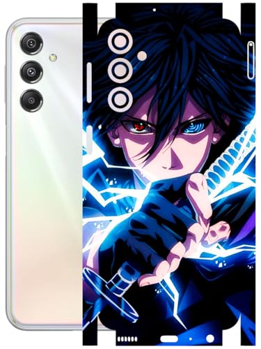 Image of AtOdds - Full Body Back Screen Guard Protector Film - Lamination Wrap Skin Sticker Compatible with Samsung Galaxy M34 (5G) | Scratchproof Matte Finish (Anime 42)