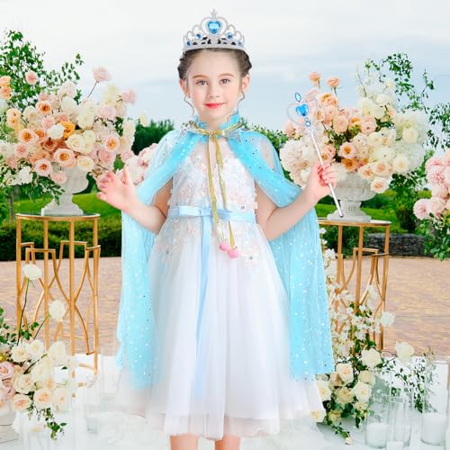 Set de capa de princesa con corona y accesorios miniatura 6