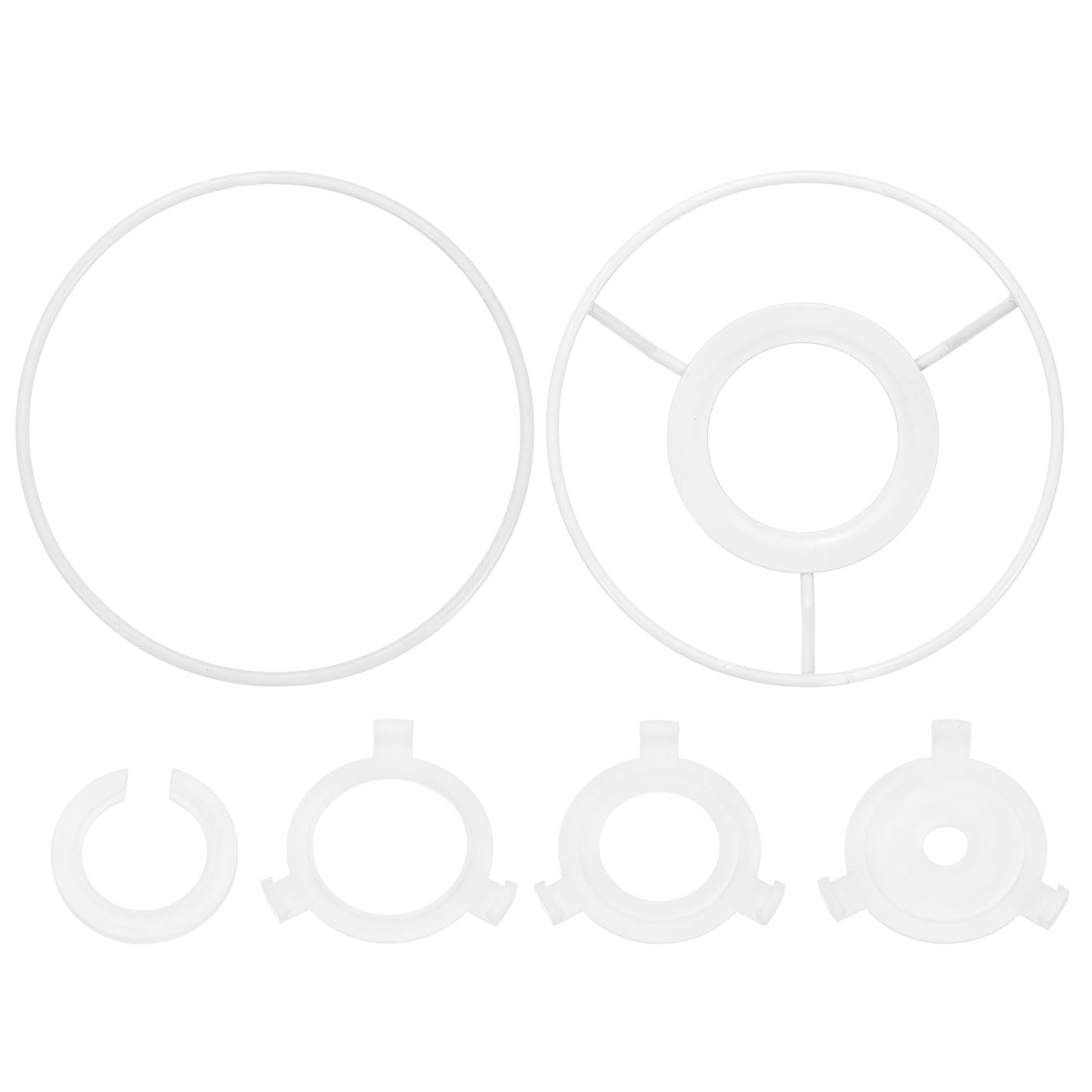PATIKIL 11cm Lamp Shade Ring Set, Lampshade Holder Frame Strong Rings with E27 to E14/E26 Spider Fitter Adapter Lampshade Frame Wire for DIY Drum Shade Table Floor Pendant Lamp
