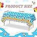 3Pcs Toy Colorful Story Table Covers Toy Theme Plastic Tablecloth Blue Sky White Cloud Cow Pattern Table Cloth Cartoon Story Tablecovers for Kids' Boys' Baby Shower Birthday Party Supplies 54