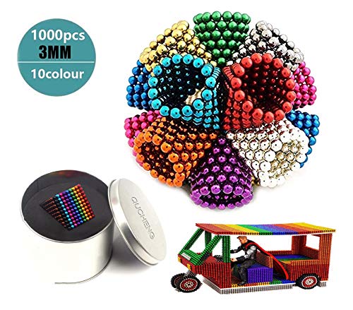 Varillas magnéticas de 1000 y 3 mm para placas magnéticas, pizarras blancas, refrigeradores, soluciones creativas para la reducción del estrés, construcción, rompecabezas 3D en color adulto / infantil