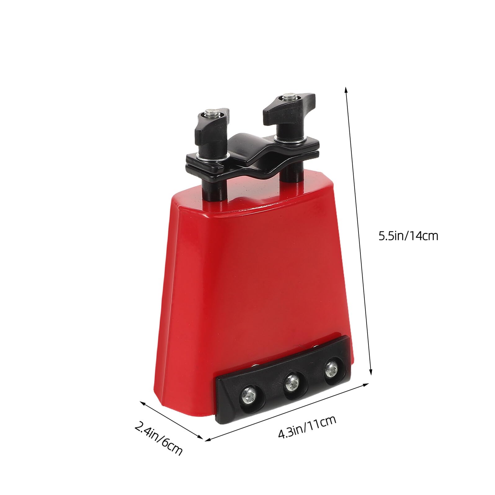 Metalowy Cowbell z Paskiem Tłumiącym Montowany Klipsem Do Zestawu Perkusyjnego Idealny Do Ćwiczeń i Występów Muzycznych z Trwałym Metalowym Materiałem i Kontrolą Głośności