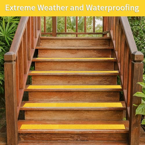 Image of Aluminum Anti-Slip Tape 2 inch x30FT Yellow Ultimate Bathroom & Step Safety for Elderly /Pets - Waterproof Non-Slip Grip for Poolside, Indoor Stairs, Slippery Floors