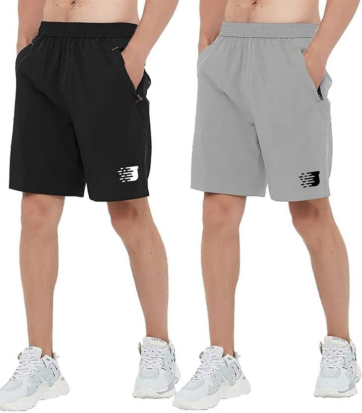 Solid Men Multicolor Sports Shorts-image-8