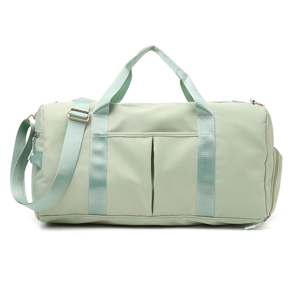 KARRESLY Sports Gym Bag for Women or Men Travel Duffel Bag with Wet Pocket and Shoes Compartment for Training Swim Yoga, Green, free size