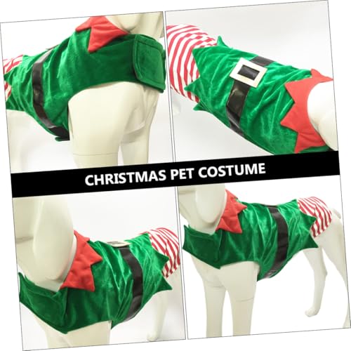 Disfraz para perro GLEAVI Christmas tamaño L verde miniatura 4