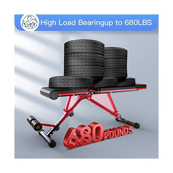 AERLANG-Weight-Bench-Adjustable-Strength-Training-Bench-for-Full-Body-Workout-Fast-FoldingInclineDecline-Utility-Workout-Bench-for-Home-Gym-with-a-Professional-Training-ManualBlack 1 Weight Bench, Adjustable Strength Training Bench for Full Body Workout, Fast Folding/Incline/Decline Utility Workout Bench for Home Gym with a Professional Training Manual