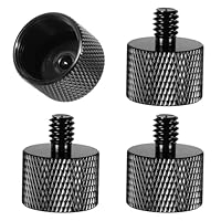 4 Stück Mikrofonständer Adapter 5/8\ auf 1/4\ Mic Stand Adapter Stativ Schraube Adapter, Gewindeadapter Stativ Schraube Adapters für Kamera,Lautsprecher,Kamerastative
