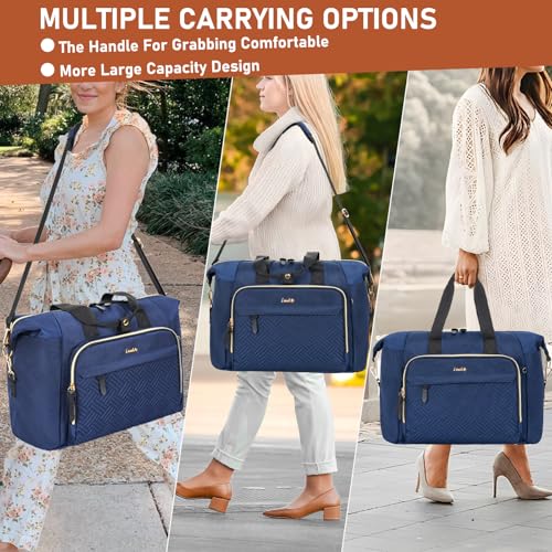 Image of 7pcs Diaper Bag Tote, Large Mommy Bag Travel Diaper, Baby Diaper Tote Bag for Mom Hospital, Dark Blue