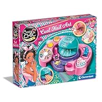 Clementoni - Set per Decorare Unghie Bambina, Crazy Chic Cool Nails, Gioco Creativo, Atelier Unghie con Smalti e Macchina Asciugasmalto, Idea Regalo per Bambine 6 Anni, 18599