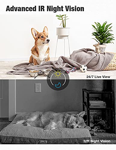 Eazieplus Pet Camera, Indoor Security Cam with 2-Way Talk Remote Live View, 2.4GHz WiFi,1080P Night Vision, Motion/Sound… - Image 3