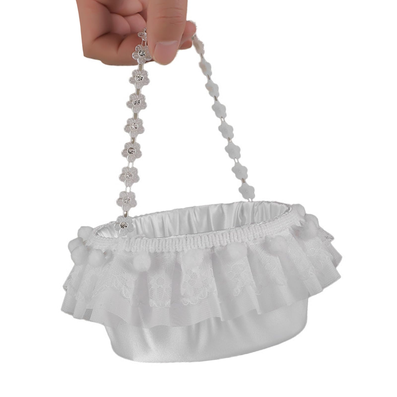 Flower Basket Lightweight Petal Dispenser with Structured Frame for Outdoor Weddings Wedding Petal Basket Flower Scatter Bridal Ceremony Accessory Toss Bridesmaid Accessory Wedding Decoration