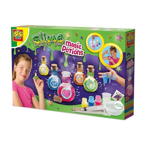 SES Creative 15018 Slime Mix It Magic Potions - Create Your Own Slime Potions - Mix Slime and Pour It into Bottles - Decorate Bottles - Magic - Creative Hobbies for Girls