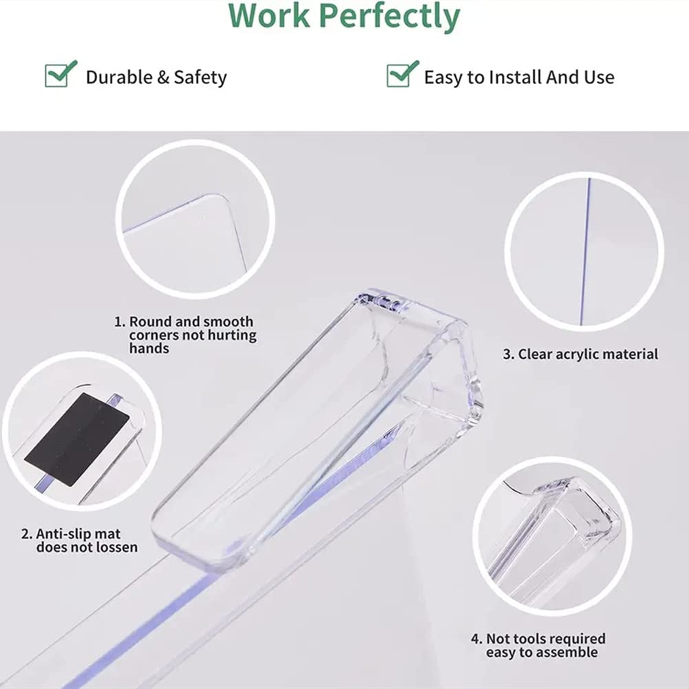 6 Pcs Divisori Per Mensole In Acrilico Trasparente, Divisori Per Guardaroba Ripiani, Separatore Per Scaffali, Organizer Vestiti, Organizer Per Riporre Armadi, Camera Da Letto, Cucina E Ufficio