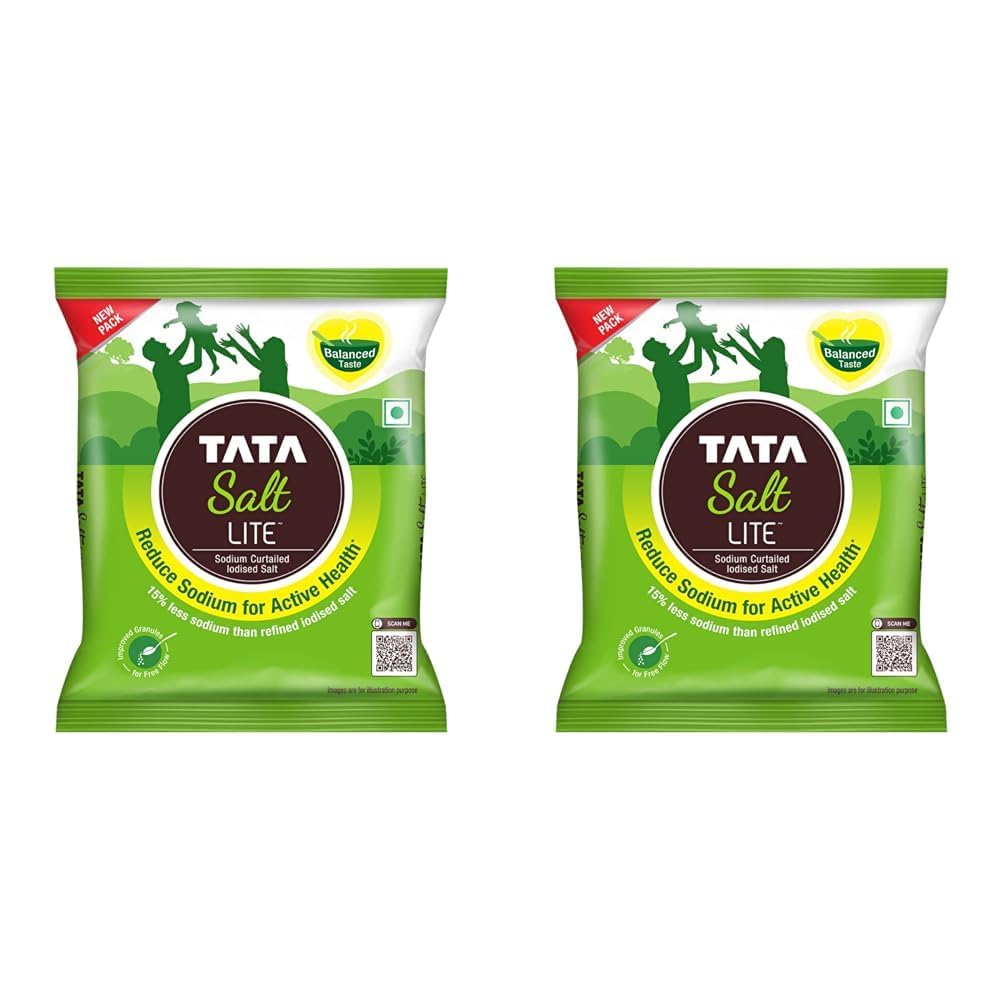 Tata Salt Lite | 15% Low Sodium Salt | Reduce Sodium For Active Health | Lite Namak | 1kg Pouch (Pack of 2) (B0CQGHBC5Y) Amazon Price History, Amazon Price Tracker