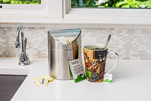 Estilo Mini Caneca de Basura de Acero Inoxidable 1.5 L miniatura 5