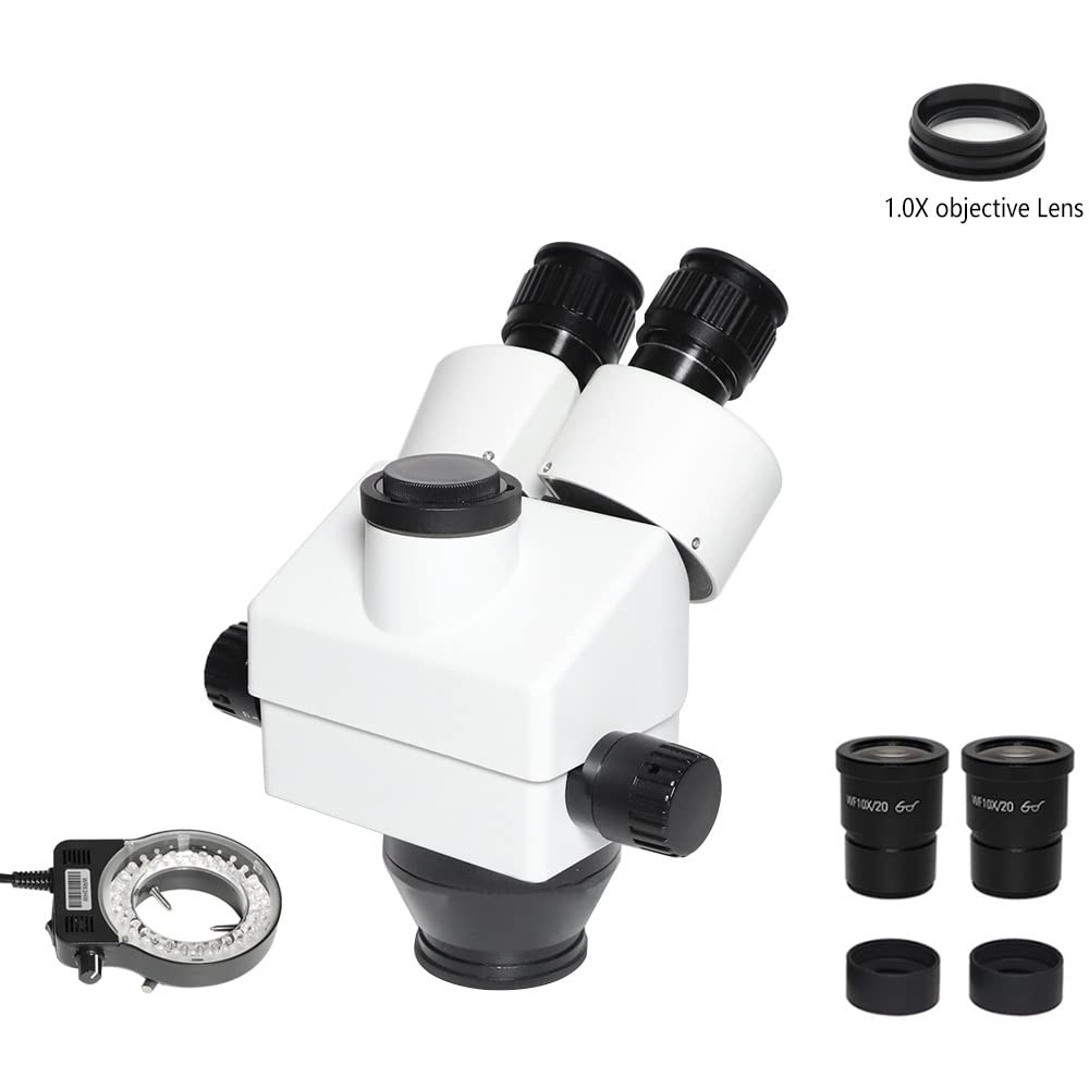 Microscope 3.5X-90X Trinocular Zoom Stereo Microscope Head + VGA 38MP H_DMI USB Microscopio Camera 0.5X cmount Lens for Mobile Phone Repair(7X-45X no Camera)