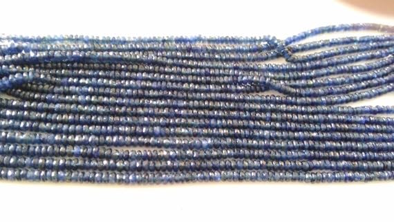 Saphir bleu perles 3mm lot de 10 fils pour créer vos propres bijoux de soirée
