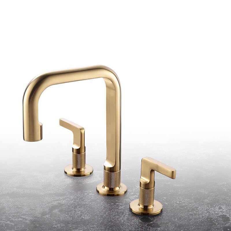 Robinet de salle de bain or rose brossé pour vasque moderne