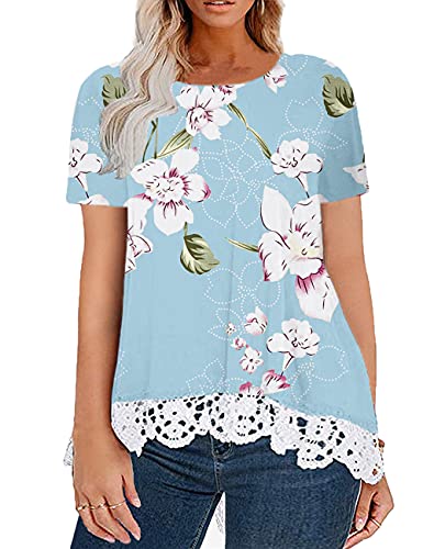 Tunic Shirts for Women Plus Size Short Sleeve Tunic Tops Loose Summer Tees ZF 3X Tunic Shirts for Women Plus Size Short Sleeve Tunic Tops Loose Summer Tees ZF 3X