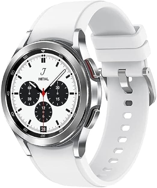 SAMSUNG Galaxy Watch 4 Classic 42mm Smartwatch w/Bonus Band (Black), ECG Monitor Tracker for Health, Fitness, Running, Sleep Cycles, GPS Fall Detection & Bluetooth, US Version, Silver
