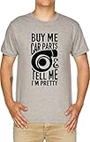 Elegante Vendax Buy me Car Parts and Tell me im Pretty Camiseta Hombre Gris