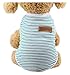 ふく福 可愛い 綿製 小中型犬服ストライプ Ｔシャツ 犬服 ドッグウェア ベスト お散歩 春夏服 カジュアル ファッションネイビー風