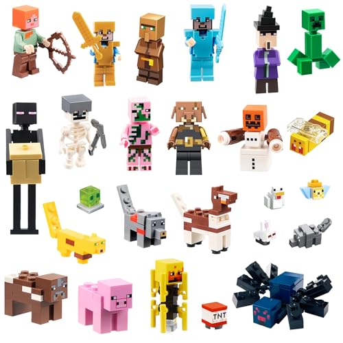 24PC Kuchen Deko Figuren Set Tortendeko Figuren Deko Dekofiguren Cupcake Toppers Dekoration Minifiguren Muffin Deko