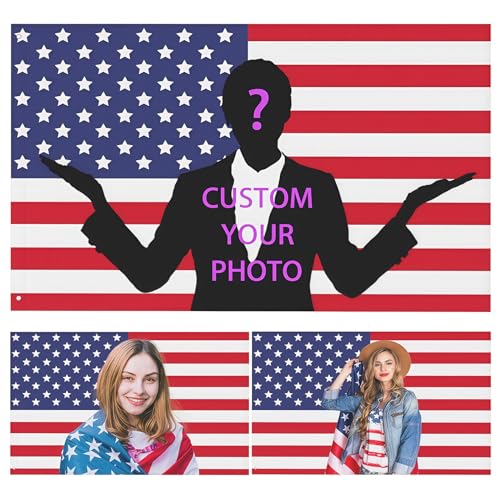 Amerikanische Flagge, 90 x 150 cm, personalisierbar, verschiedene Größen und Hintergrund erhältlich, lustiges Design für Schlafzimmer, Clubs, Konzerte, Bars, Wanddekoration (rote Flagge)