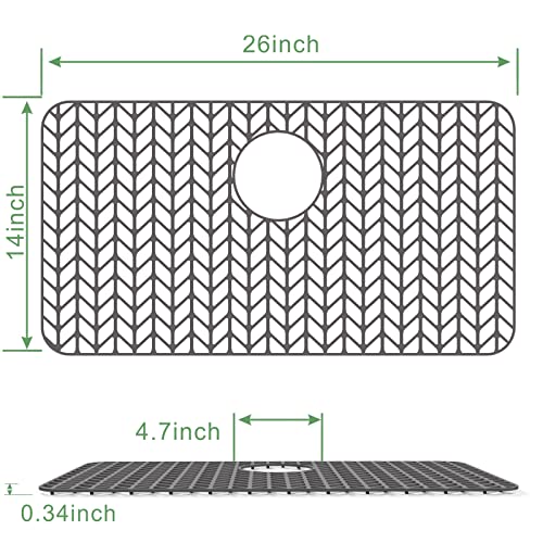 Protector de fregadero de silicona 26"x 14" para cocina miniatura 3