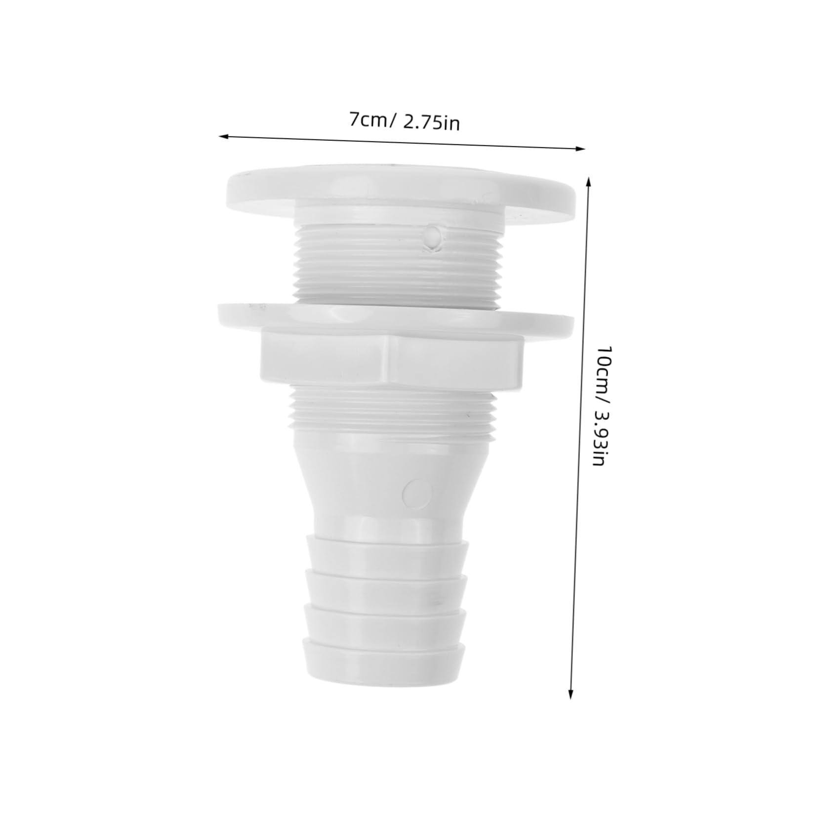 PRETYZOOM Boat Parts Yacht Overflow Drain Tube Thru Hull Fitting Drain Valve and Plug (1-1/4in)