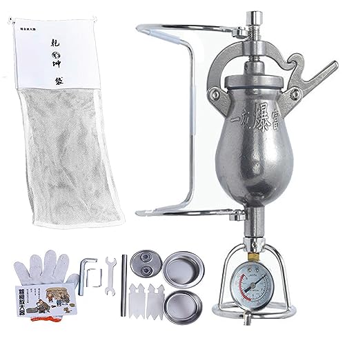 ZZYYZZ Macchina per Popcorn in Acciaio Inossidabile 304, Mini Macchina per Popcorn, Piccole Macchine per Popcorn Vintage, Macchina per Popcorn ad Alta Pressione Domestica