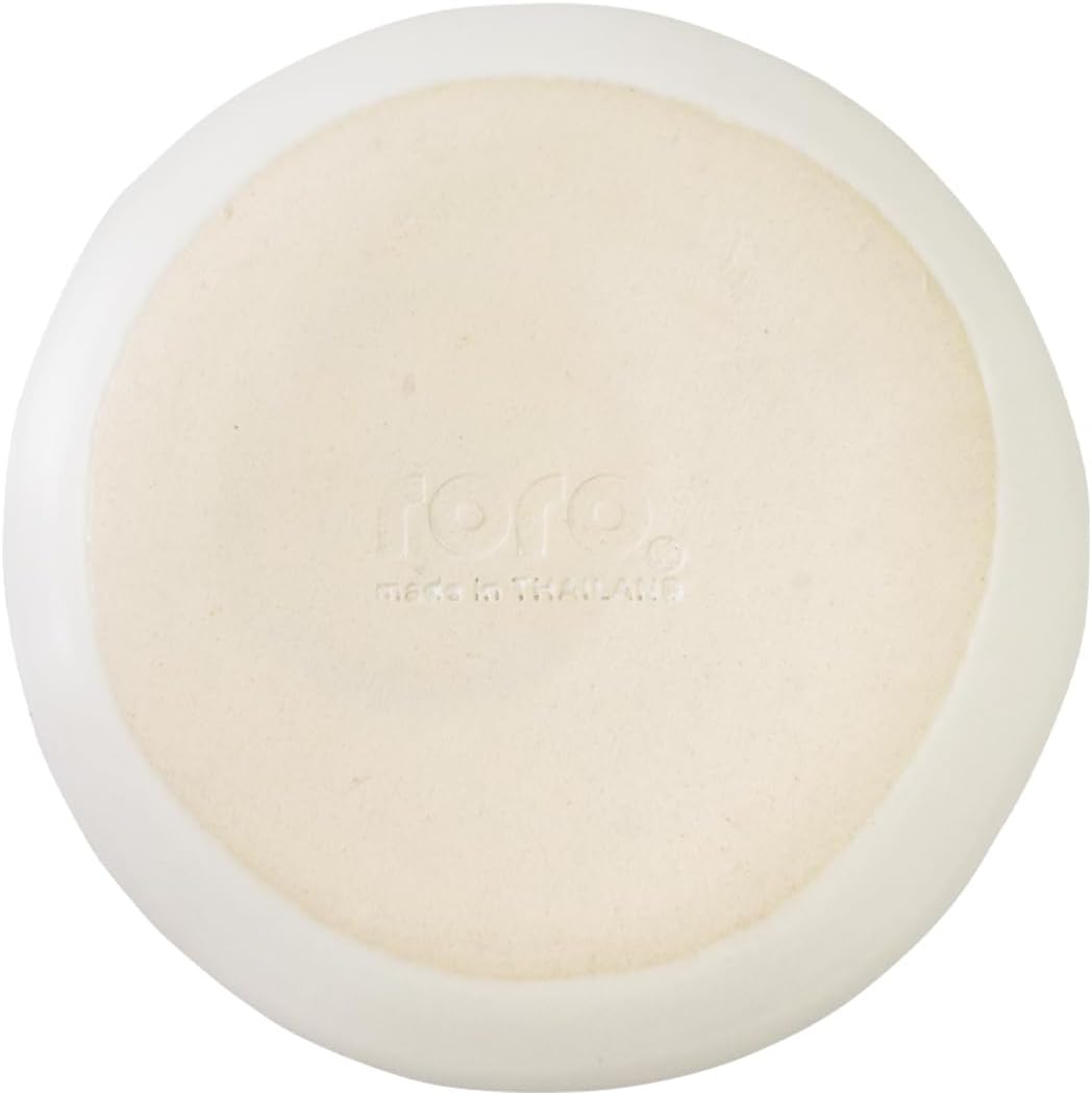 roro Ceramic Canape Plates, Set of 4, Matte White with Dark Speckles, Handmade, 5 Inches Wide