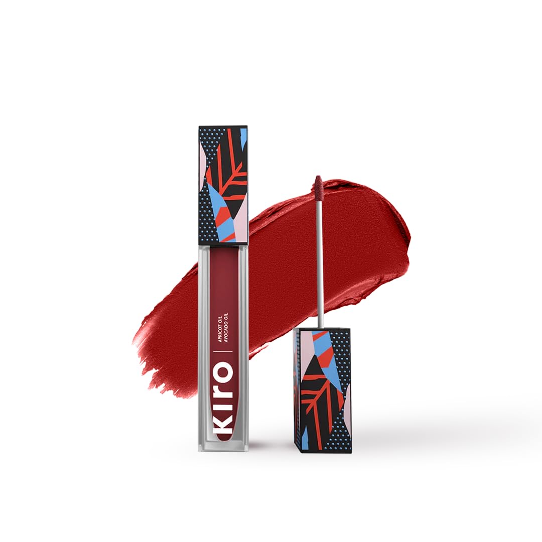 Non-Stop Airy Matte Liquid Lipstick - Ladybird Red (Brick Red) | Super-Pigmented, Long-Lasting, Hydrating | Waterproof, Smudge-Proof, Lightweight | Infused with Avocado & Apricot Oil | 5ml