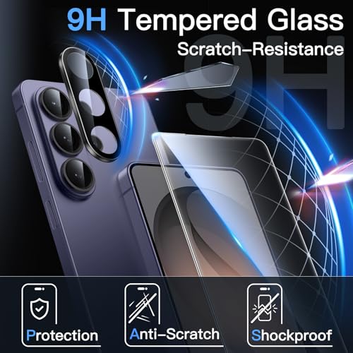 Image of JETech Screen Protector Guard for Samsung Galaxy S26 Ultra, 2+2 Pack | with Camera Lens Protector, HD Clear Tempered Glass, Anti-Scratch Protection, Easy Installation Tool