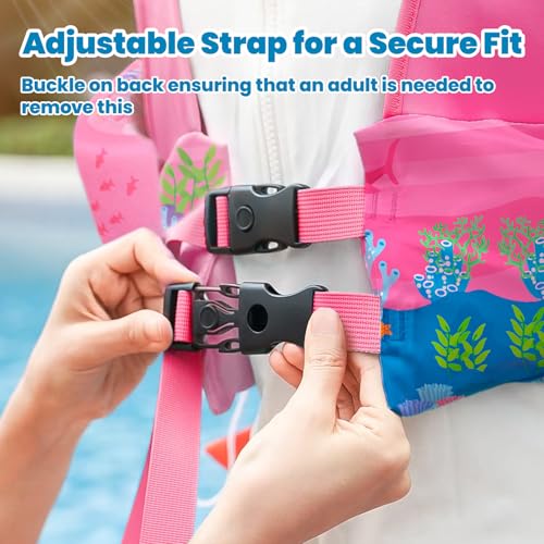 image for Heysplash Kids Swimming Vest, Toddler Floaties Fit 31-66 Lbs, Puddle K